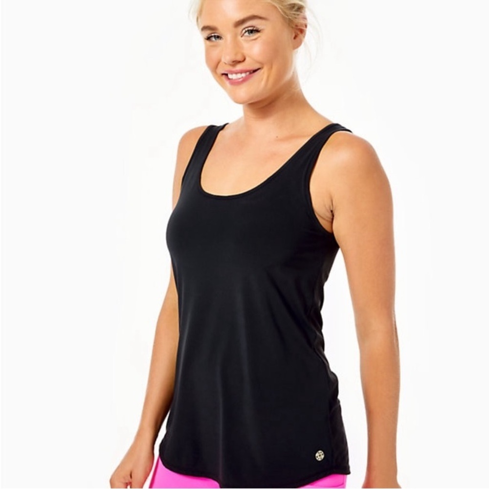Lilly Pulitzer sunray bra tank UPF 50+ onyx black size medium NWT